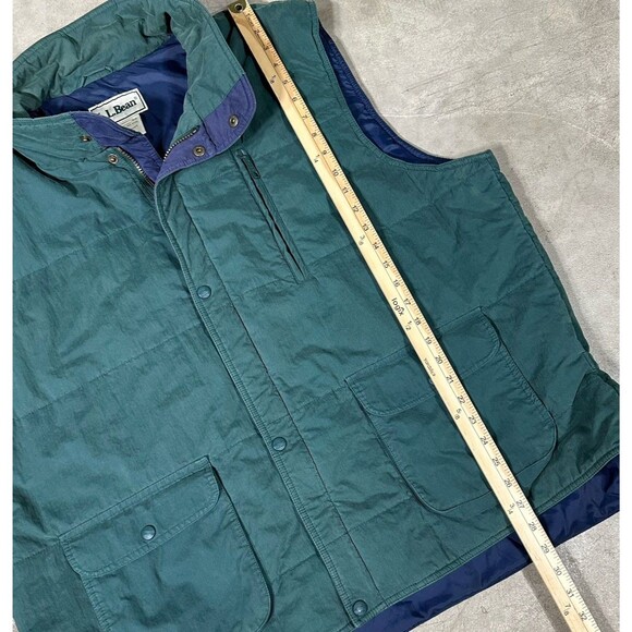 VINTAGE LL Bean Mens XXL TALL Thinsulate Vest Green Hiking Gorpcore - Picture 7 of 10